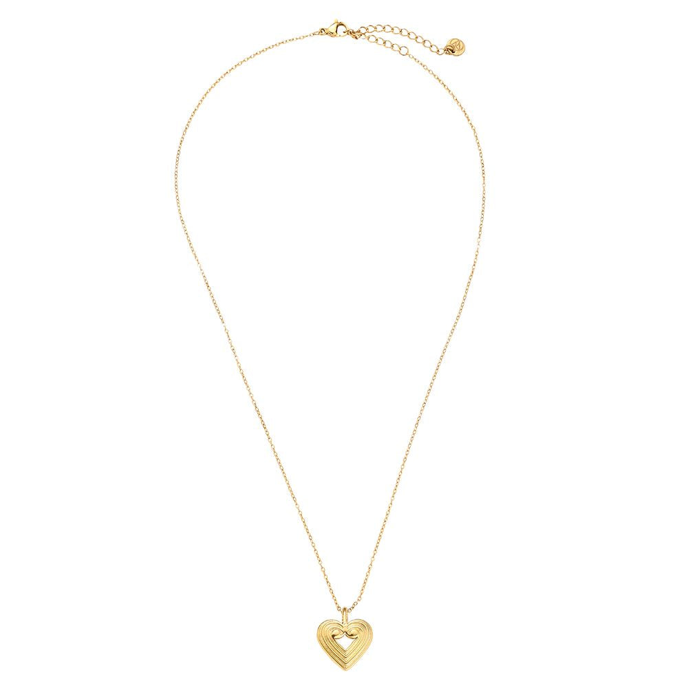 Striped Heart Halskette