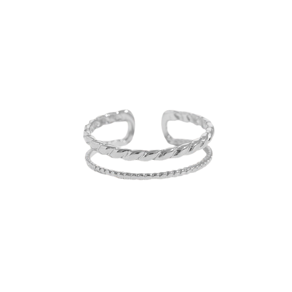 Two thin layer twisted Ring
