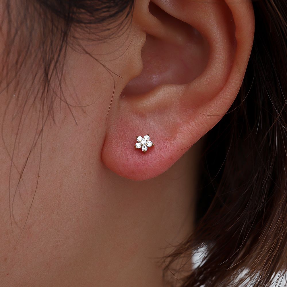 Mini Diamond Flower Piercing