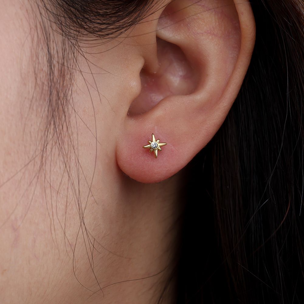 Mini Diamond Hexagram Piercing