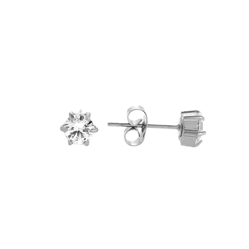 Simple Round Diamond Ohrringe
