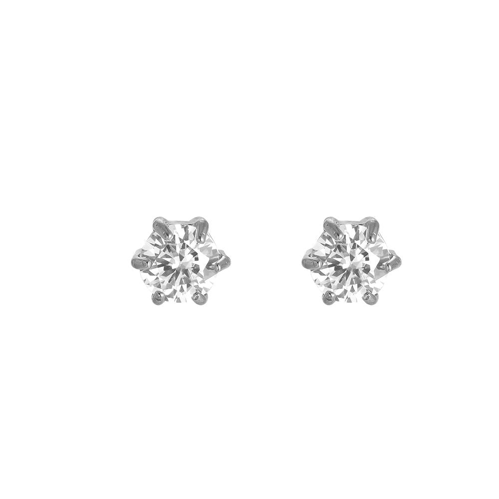 Simple Round Diamond Ohrringe