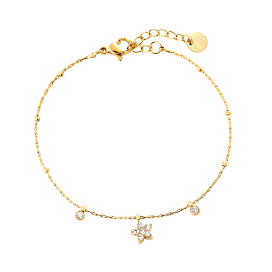 Flower And Diamond Dots Armband