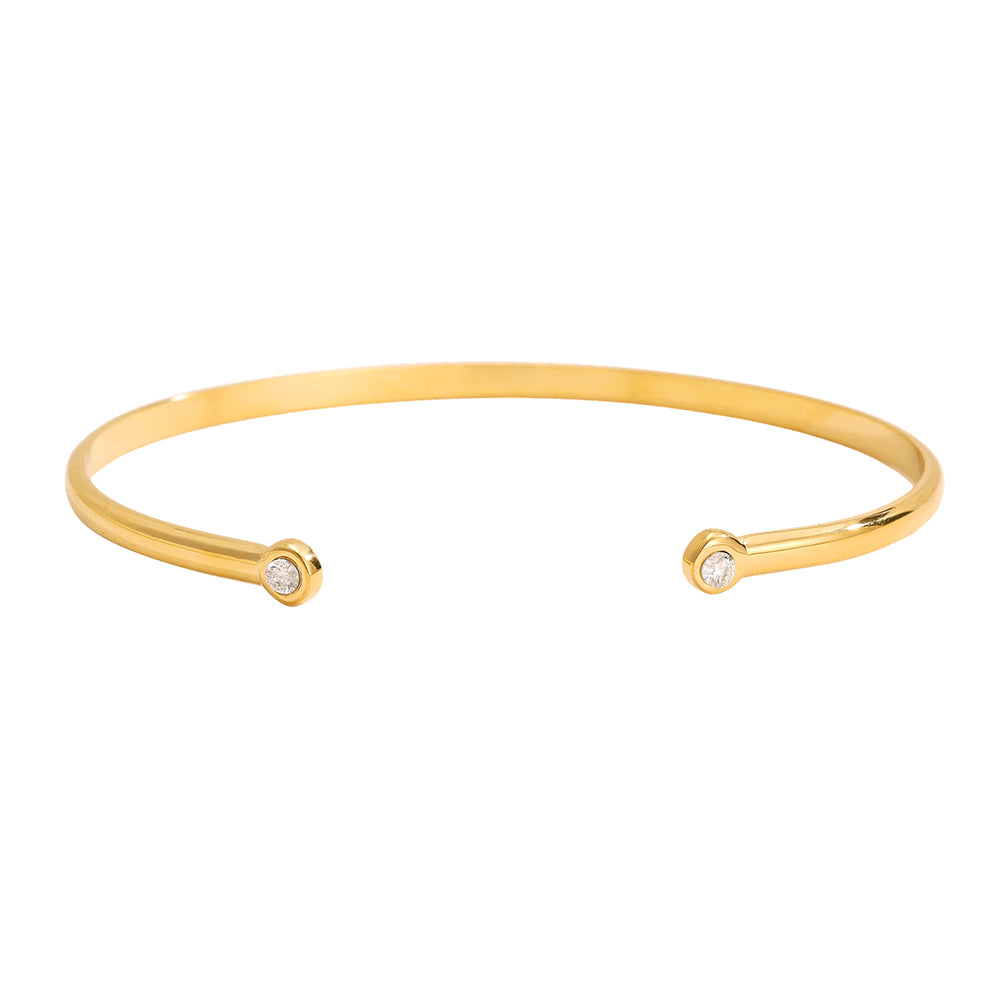 Offener Armreif mit Zirkonia