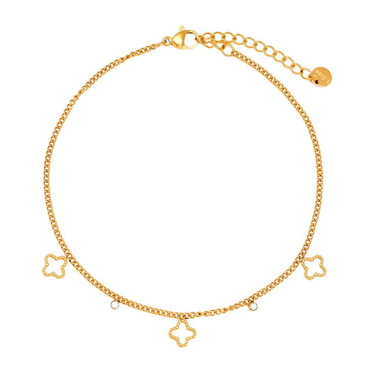 Clover & Diamond Dots Fußkette