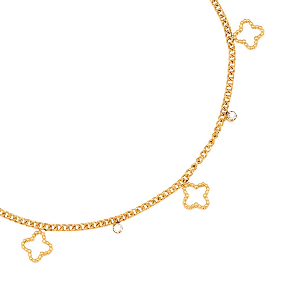 Clover & Diamond Dots Fußkette