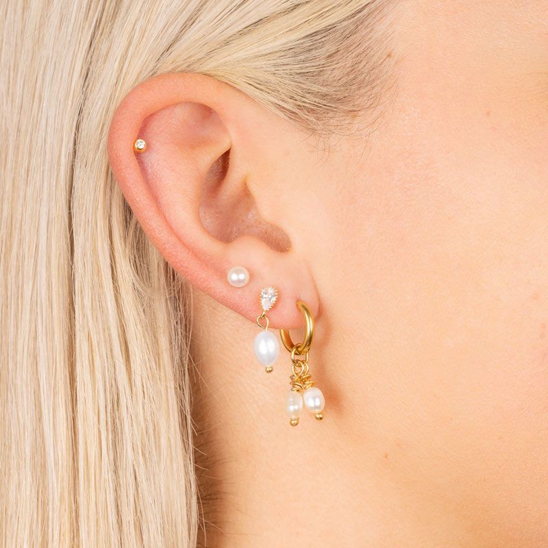 Simple Fresh Water Pearl Ohrringe