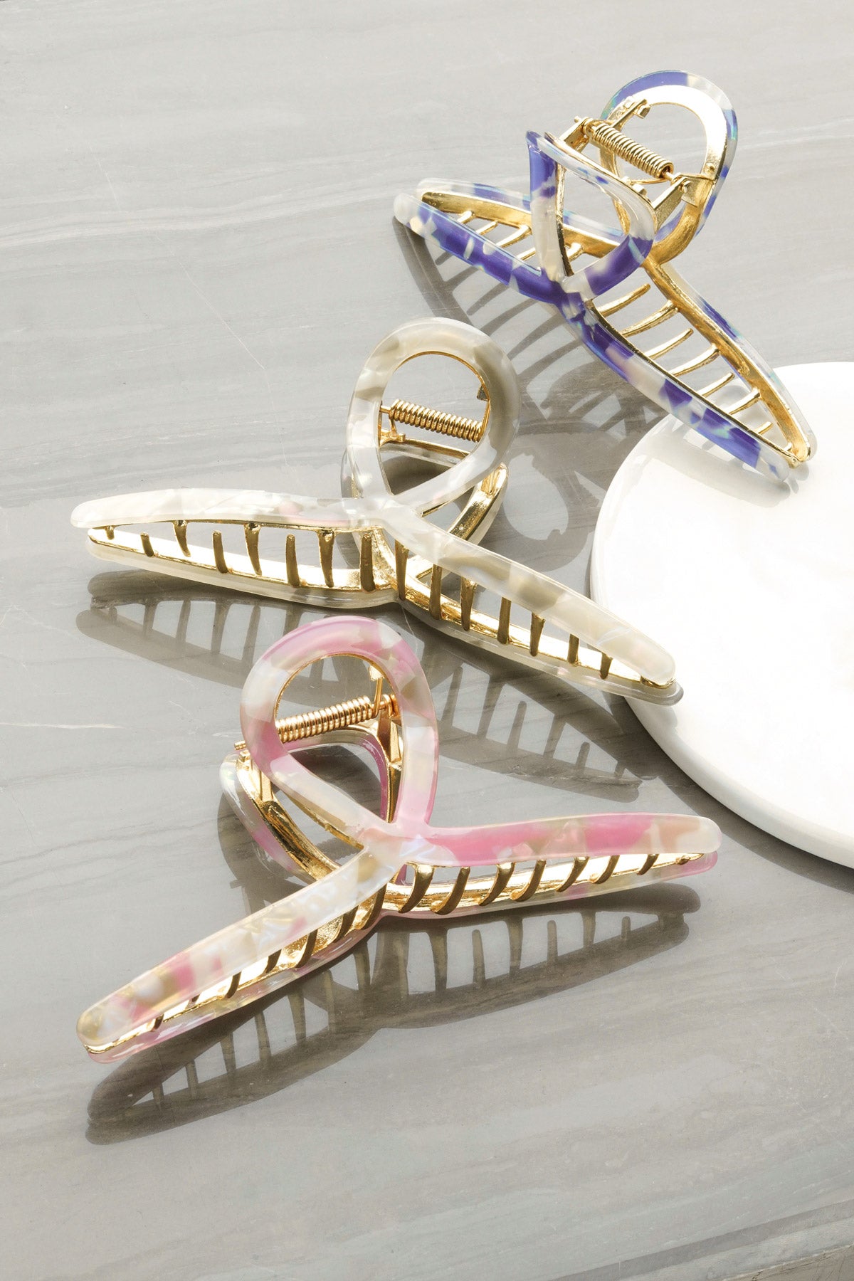 Haarklammer Marble 13cm