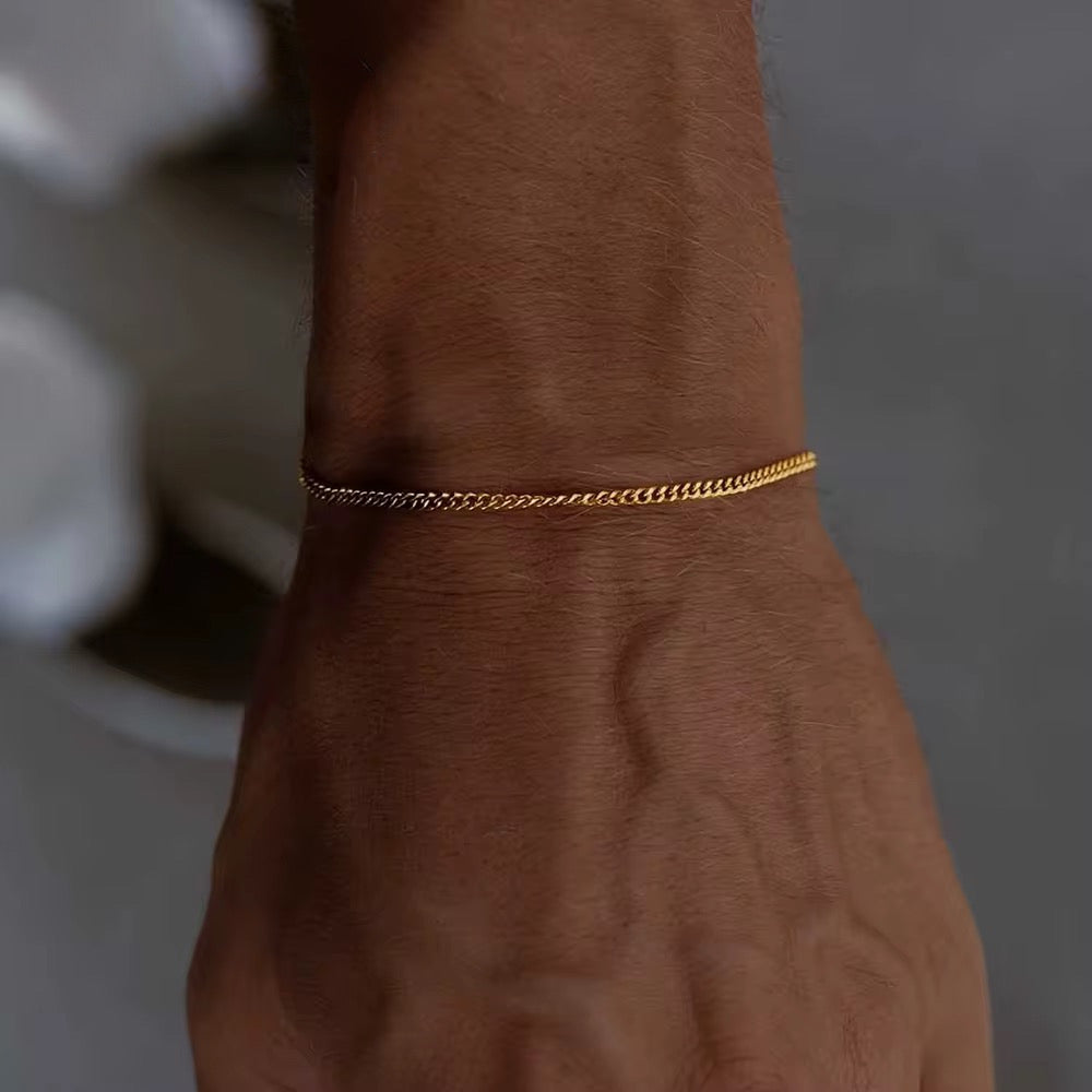 Cuban Chain Armband silber