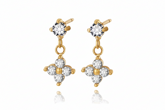 Flower Shaped Drop Ohrring