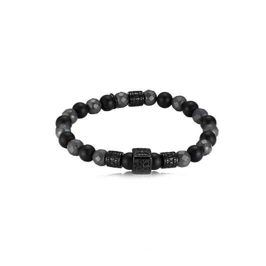 Black & Grey Stones Armband