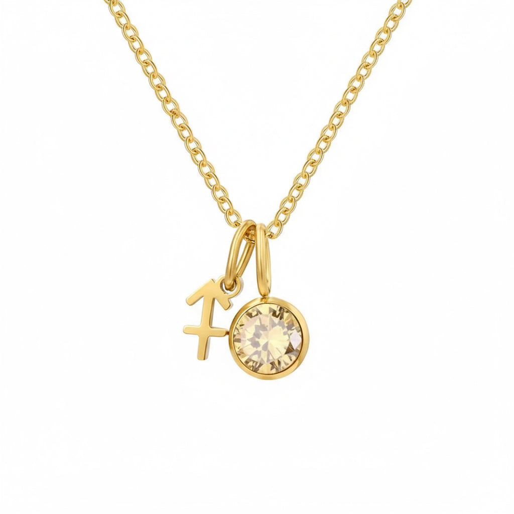 Zodiac Birthstone Halskette