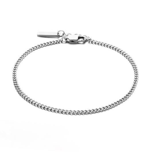 Cuban Chain Armband silber