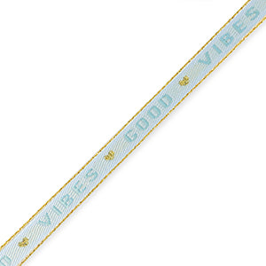 Schmuckband "good vibes" ice blue-gold