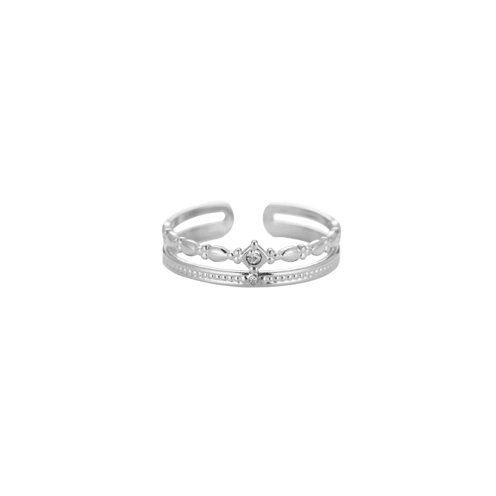 Jessie 2 Layer Ring silber