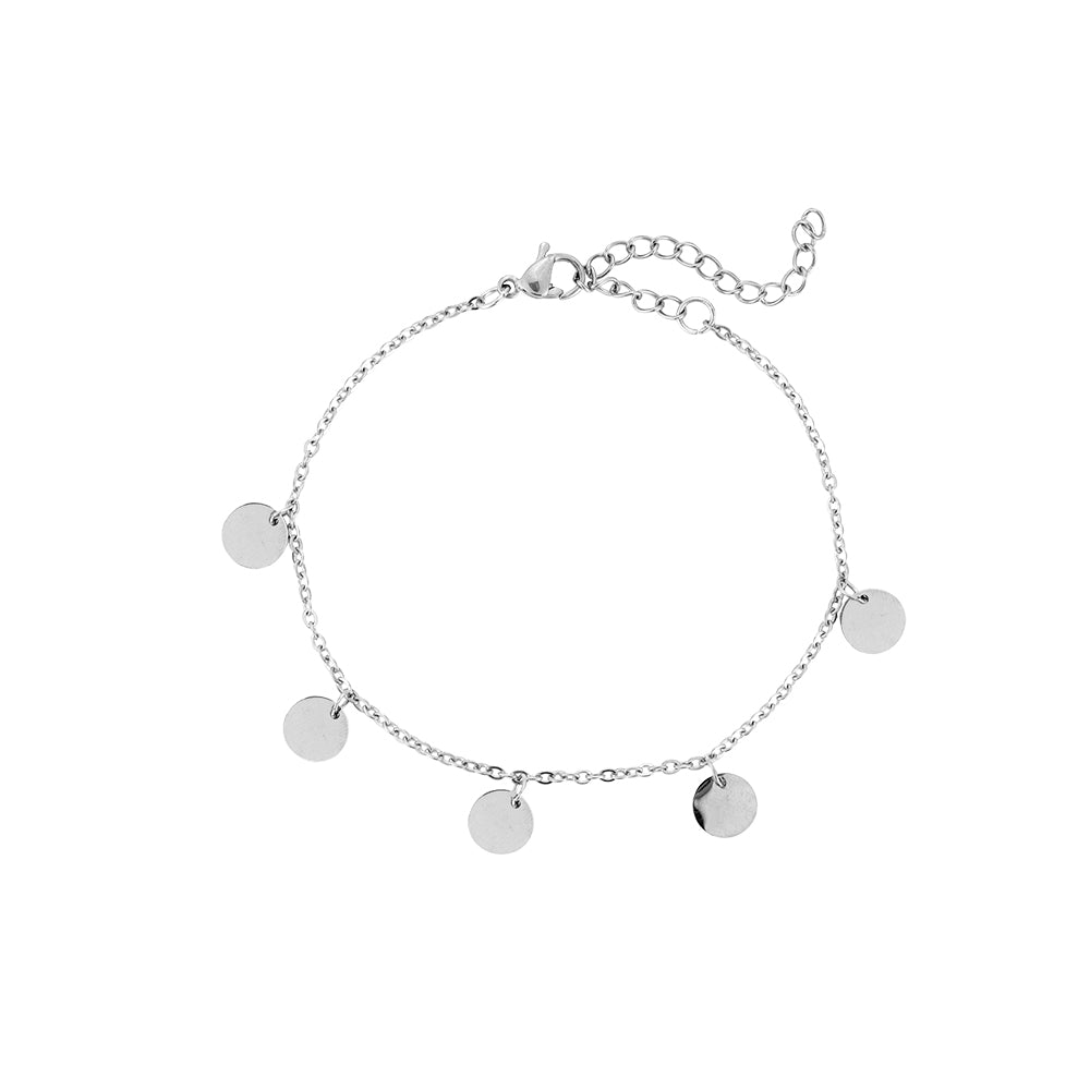 Plättchen Armband silber