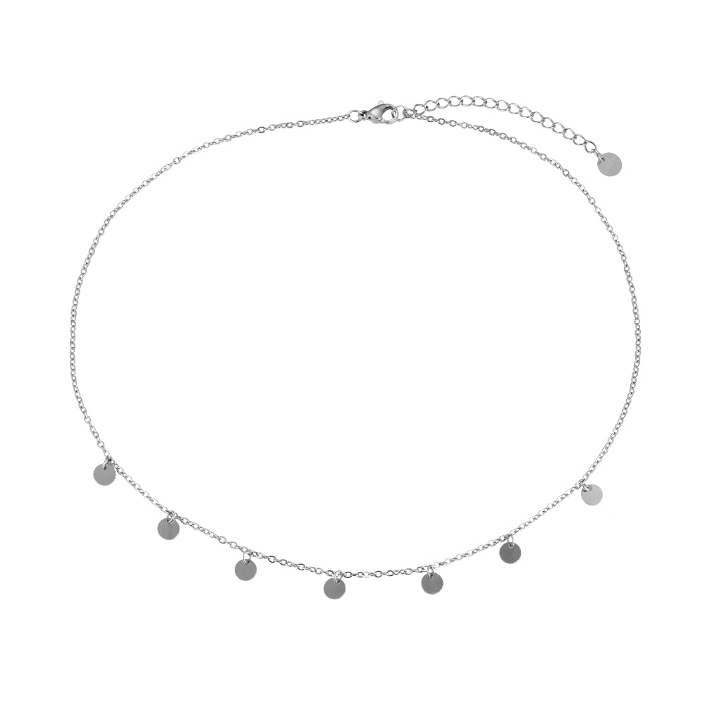 Plättchen Kette small Silber