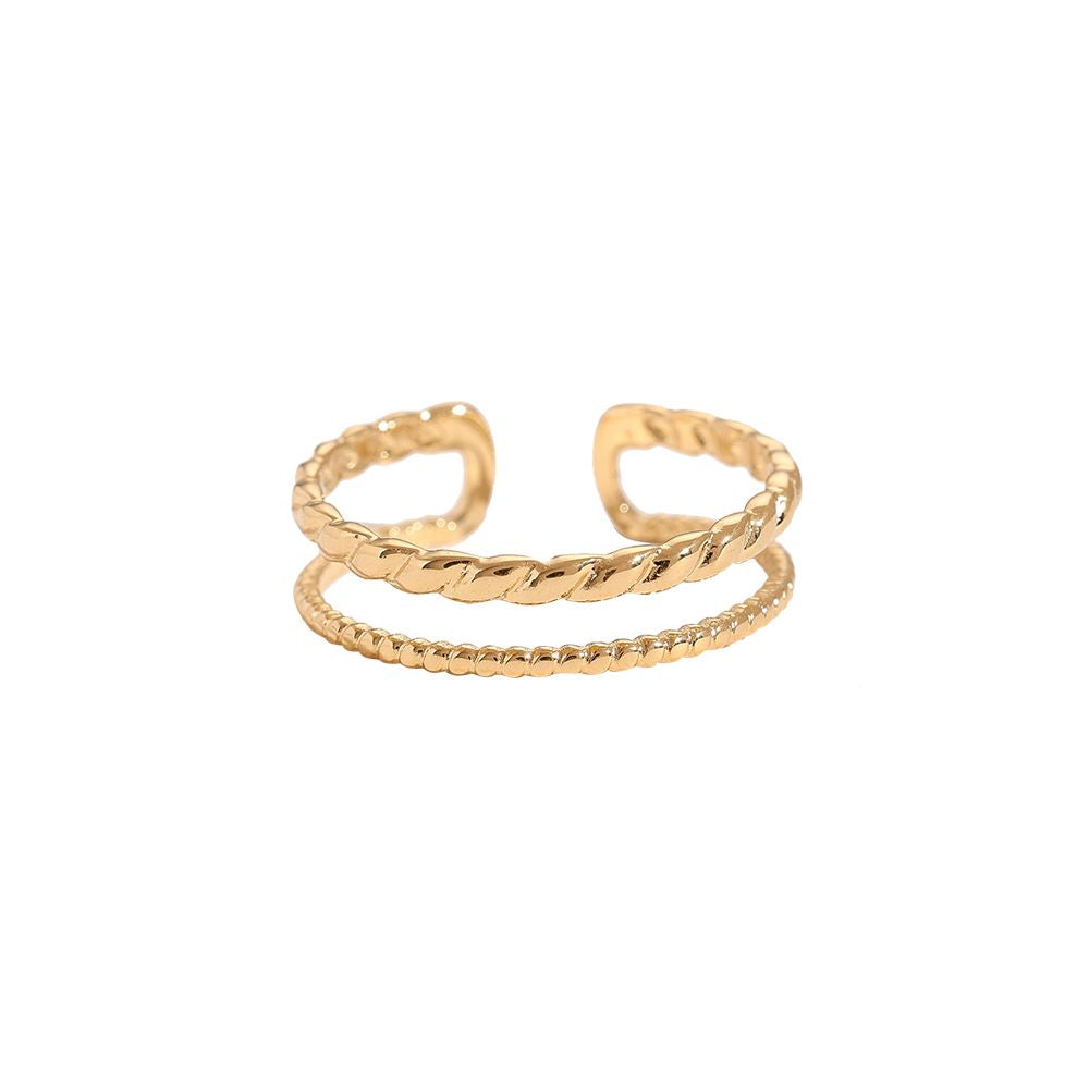 Two thin layer twisted Ring