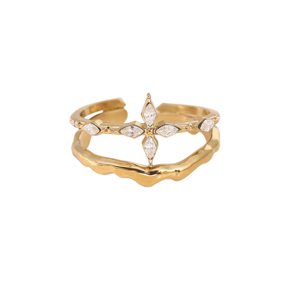 Double Layer Flower Ring