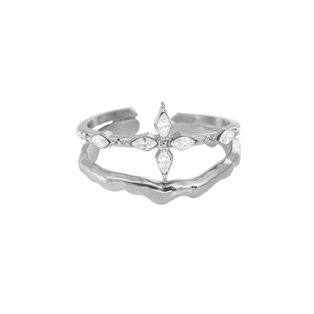 Double Layer Flower Ring